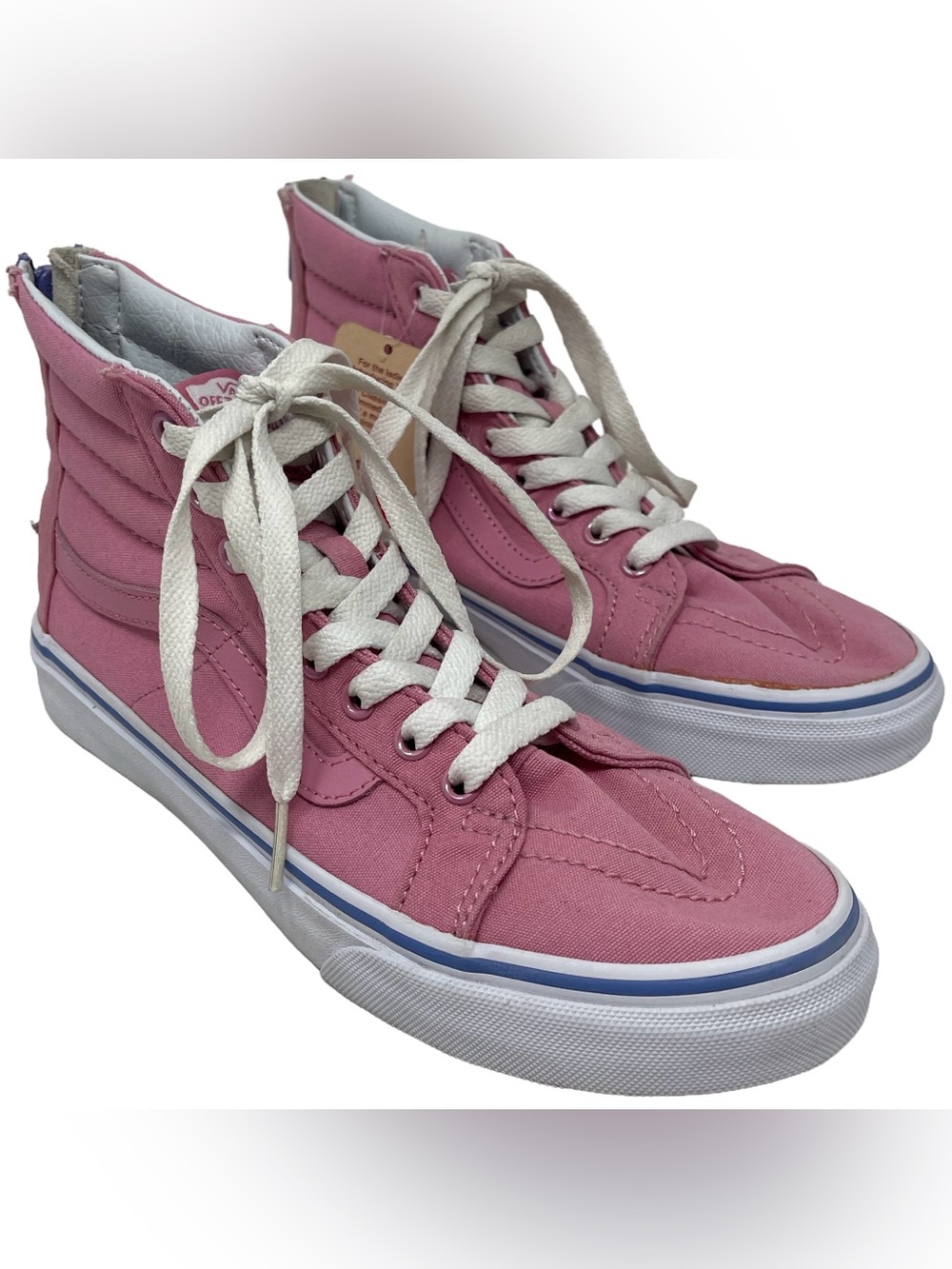 VANS Sk8-Hi Pink & Purple Zipper High Top Canvas Sneakers Men’s 5.5/Women's 7